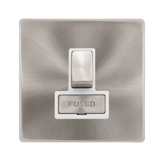 13A INGOT SWITCHED FUSED CONNECTION UNIT - BRUSHED