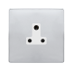 5A ROUND PIN SOCKET - POLISHED CHROME COVER PLATE