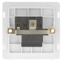5A ROUND PIN SOCKET - POLISHED CHROME COVER PLATE