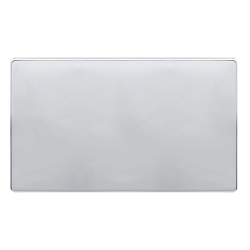 2 GANG BLANK PLATE - POLISHED CHROME COVER PLATE