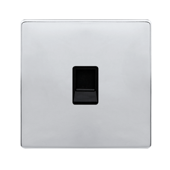 SINGLE RJ11 (IRISH/US) OUTLET - POLISHED CHROME CO