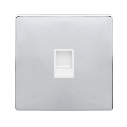 SINGLE RJ11 (IRISH/US) OUTLET - POLISHED CHROME CO