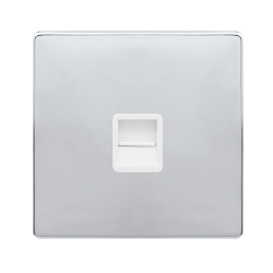 SINGLE TELEPHONE MASTER OUTLET - POLISHED CHROME C