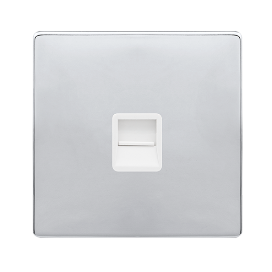 SINGLE TELEPHONE MASTER OUTLET - POLISHED CHROME C