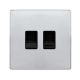 TWIN TELEPHONE MASTER OUTLET - POLISHED CHROME COV