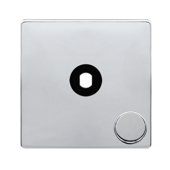 1 GANG UNFURNISHED DIMMER PLATE & KNOBS - POLISHED
