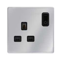 Scolmore ClickSmart 13A 1G RF SMART SOCKET DEFINITY CH BK