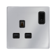 Scolmore ClickSmart 13A 1G RF SMART SOCKET DEFINITY CH BK