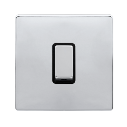 10AX INGOT 1 GANG 2 WAY SWITCH - POLISHED CHROME C