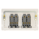 10AX INGOT 4 GANG 2 WAY SWITCH - POLISHED CHROME C