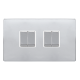 10AX INGOT 4 GANG 2 WAY SWITCH - POLISHED CHROME C
