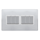 10AX INGOT 6 GANG 2 WAY SWITCH - POLISHED CHROME C