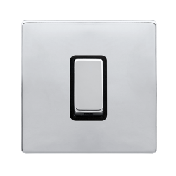50A INGOT 1 GANG DOUBLE POLE SWITCH -  POLISHED CH