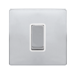 50A INGOT 1 GANG DOUBLE POLE SWITCH -  POLISHED CH