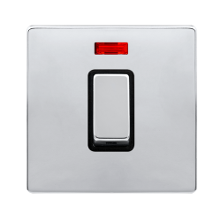 50A INGOT 1 GANG DOUBLE POLE SWITCH WITH NEON -  P