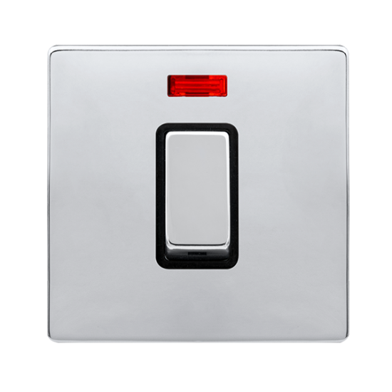 50A INGOT 1 GANG DOUBLE POLE SWITCH WITH NEON -  P