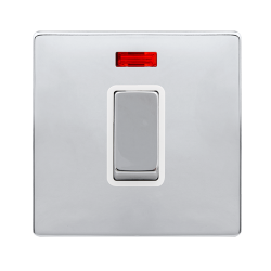 50A INGOT 1 GANG DOUBLE POLE SWITCH WITH NEON -  P
