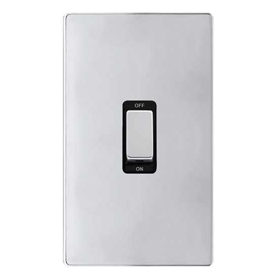 50A INGOT 2 GANG DOUBLE POLE SWITCH -  POLISHED CH