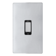 50A INGOT 2 GANG DOUBLE POLE SWITCH -  POLISHED CH