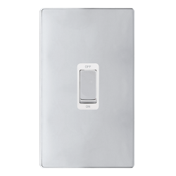 50A INGOT 2 GANG DOUBLE POLE SWITCH -  POLISHED CH
