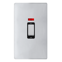50A INGOT 2 GANG DOUBLE POLE SWITCH WITH NEON -  P
