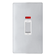 50A INGOT 2 GANG DOUBLE POLE SWITCH WITH NEON -  P