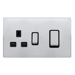 50A INGOT DOUBLE POLE SWITCH WITH 13A DOUBLE POLE