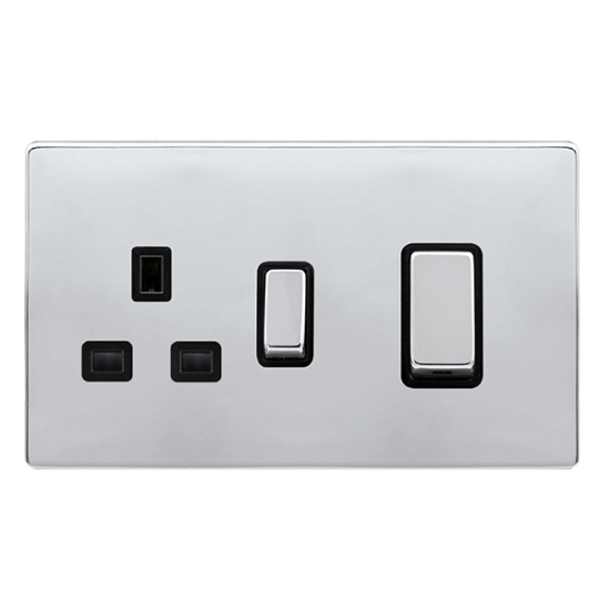 50A INGOT DOUBLE POLE SWITCH WITH 13A DOUBLE POLE