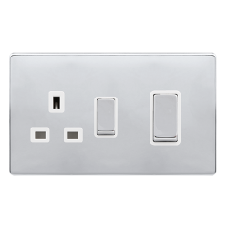 50A INGOT DOUBLE POLE SWITCH WITH 13A DOUBLE POLE