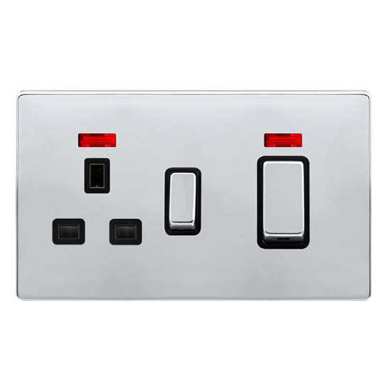 50A INGOT DOUBLE POLE SWITCH WITH 13A DOUBLE POLE