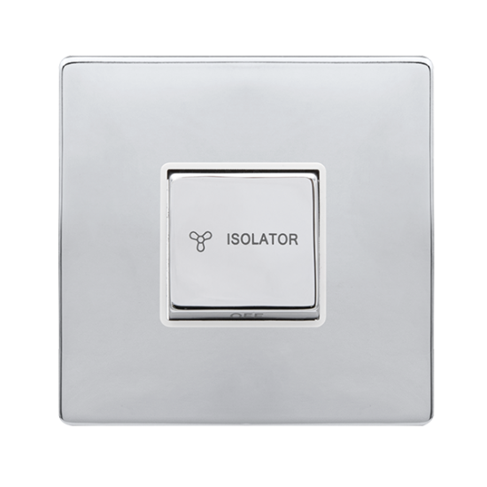 10A INGOT 3 POLE FAN ISOLATION SWITCH - POLISHED C