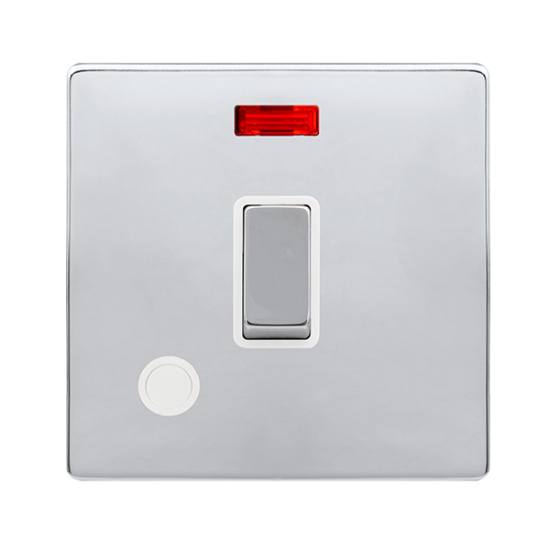 20A INGOT DOUBLE POLE SWITCH WITH NEON & FLEX OUTL