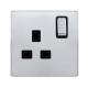 13A INGOT 1 GANG DP SWITCHED SOCKET - POLISHED CHR