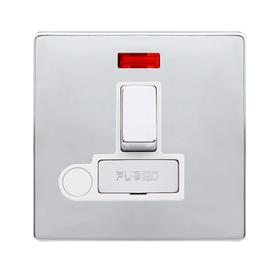 13A INGOT SWITCHED FUSED CONNECTION UNIT WITH NEON