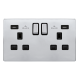 13A INGOT 2 GANG SWITCHED SOCKET WITH 2.1A USB OUT