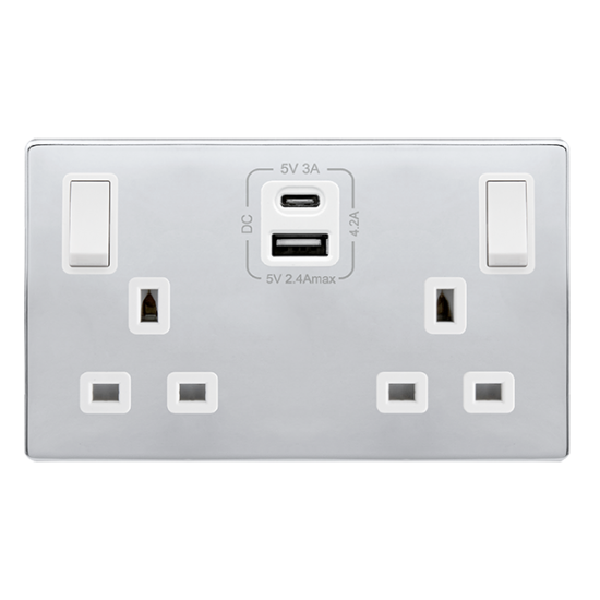 13A INGOT 2 GANG SWITCHED SAFETY SHUTTER SOCKET WI