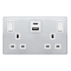 13A INGOT 2 GANG SWITCHED SAFETY SHUTTER SOCKET WI