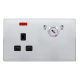 13A 1 GANG DOUBLE POLE KEY LOCKABLE SOCKET WITH NE
