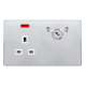 13A 1 GANG DOUBLE POLE KEY LOCKABLE SOCKET WITH NE