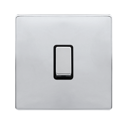 20A INGOT DOUBLE POLE SWITCH - POLISHED CHROME COV