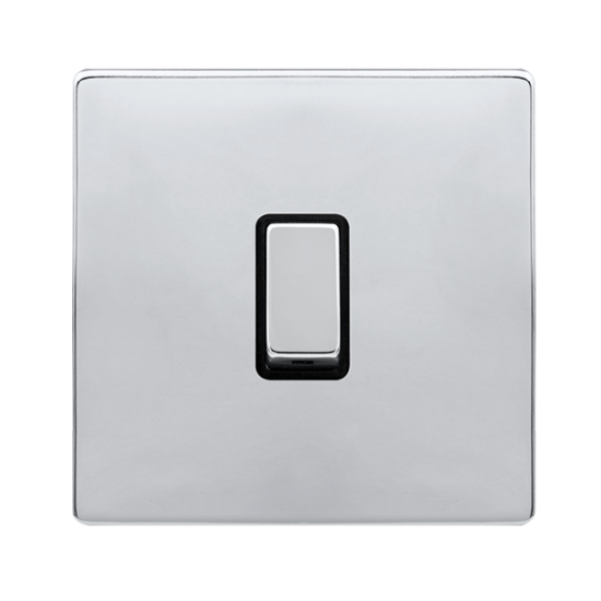 20A INGOT DOUBLE POLE SWITCH - POLISHED CHROME COV