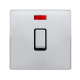 20A INGOT DOUBLE POLE SWITCH WITH NEON - POLISHED
