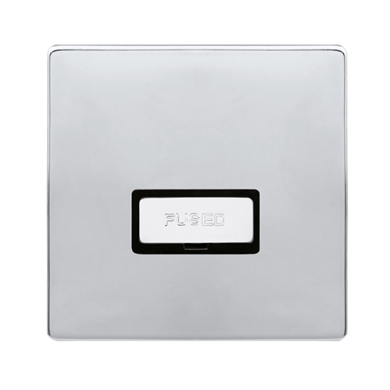 13A INGOT FUSED CONNECTION UNIT - POLISHED CHROME
