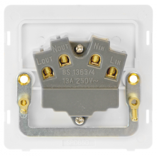 13A INGOT FUSED CONNECTION UNIT - POLISHED CHROME