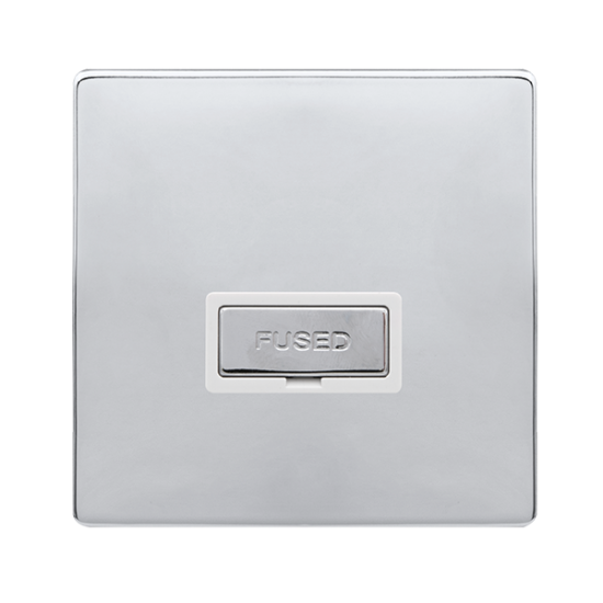 13A INGOT FUSED CONNECTION UNIT - POLISHED CHROME