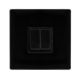 10AX INGOT 2 GANG 2 WAY SWITCH - METAL BLACK COVER