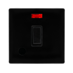 20A DOUBLE POLE SWITCH WITH NEON & FLEX OUTLET - M