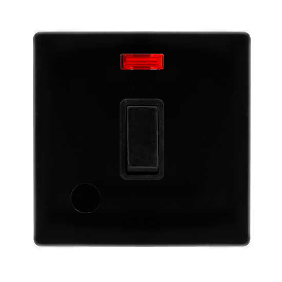 20A DOUBLE POLE SWITCH WITH NEON & FLEX OUTLET - M