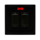 20A SINK / BATH SWITCH WITH NEON - METAL BLACK COV