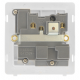 15A ROUND PIN SWITCHED SOCKET - METAL BLACK COVER